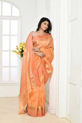 Banarasi Handloom Saree With Handwoven Booti Work